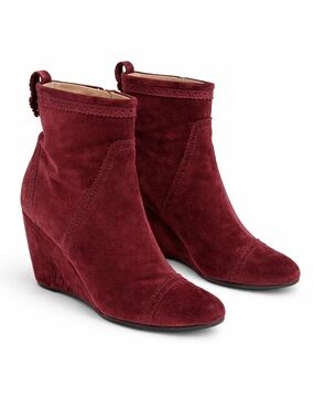 Balenciaga Burgundy Suede Wedge Ankle Boots
Mid–Late 2000s (Nicolas Ghesquière)